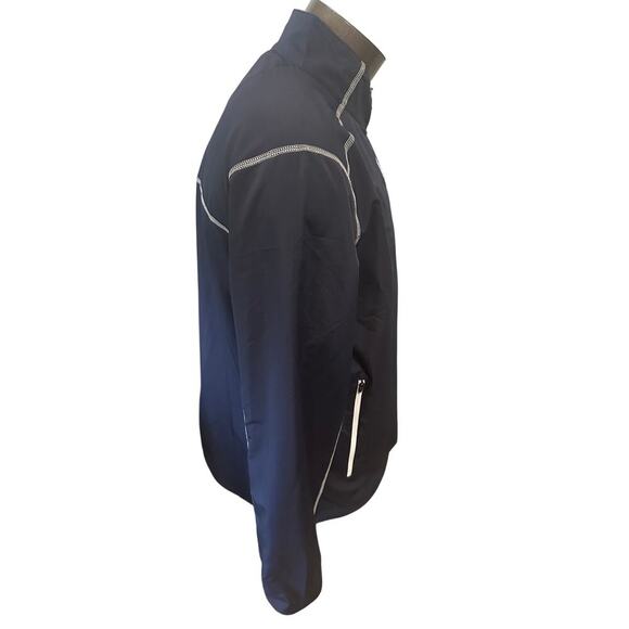 FootJoy Mens Large Blue/White Half ZIP Jacket - Picture 4 of 5